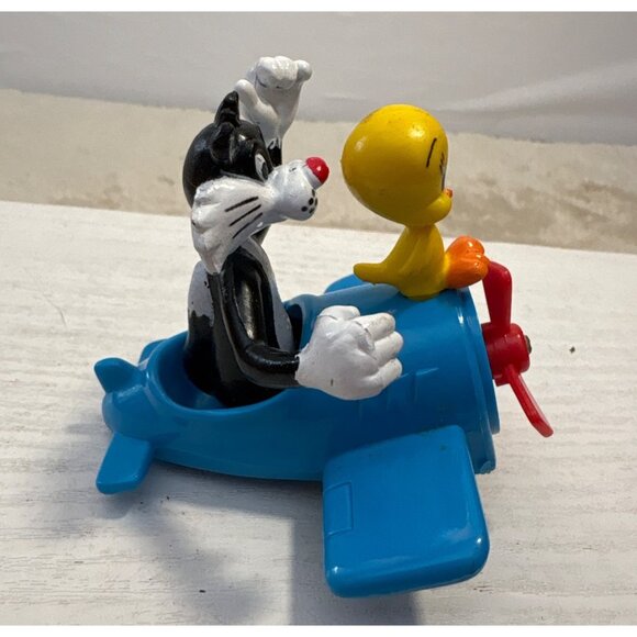 Mcdonald's Happy Meal 1989 Looney Tunes Tweety Bird & Sylvester Plane Figure - Picture 3 of 8